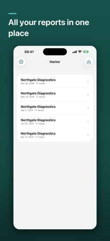 Marker · Blood Test Tracker Screenshot 7 of 8