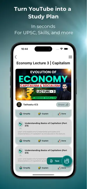 Tahu: AI YouTube Study Planner screenshot 2