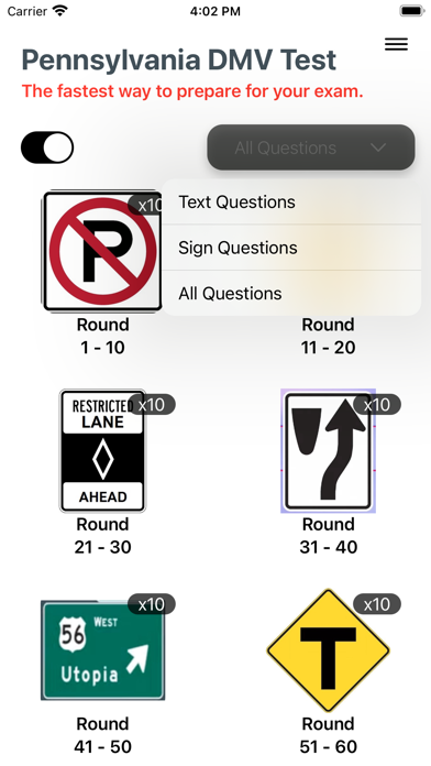 Pennsylvania DMV Practice 2025 Screenshot
