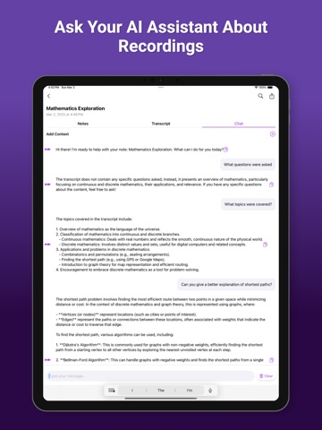 Wisp AI Note Taker iPad screenshot 3