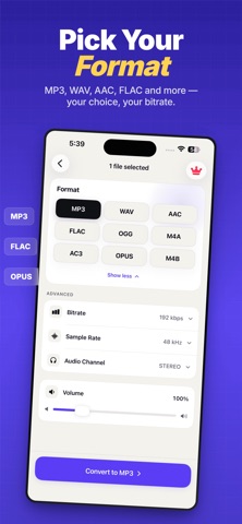 Video to MP3 : Audio Convert iPhone screenshot