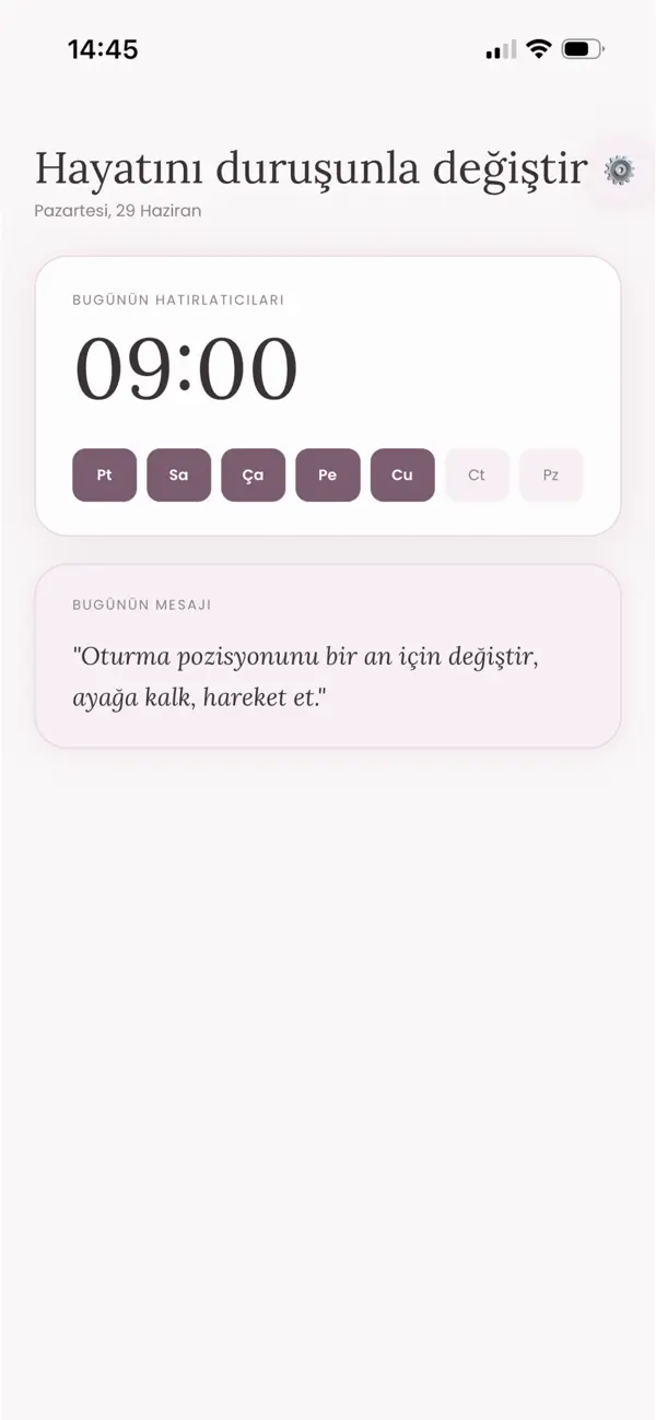 Screenshot #2 pour BB Pilates Postür Hatırlatıcı