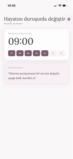 Capture d'écran de BB Pilates Postür Hatırlatıcı sur iPhone 2