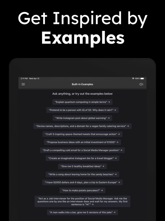 ChatPlus: AI Chatbot Assistant iPad screenshot 8 - Productivity app