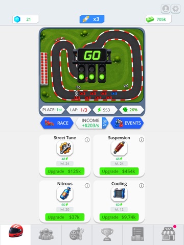 Race Hero: Idle Car Tycoon iPad screenshot