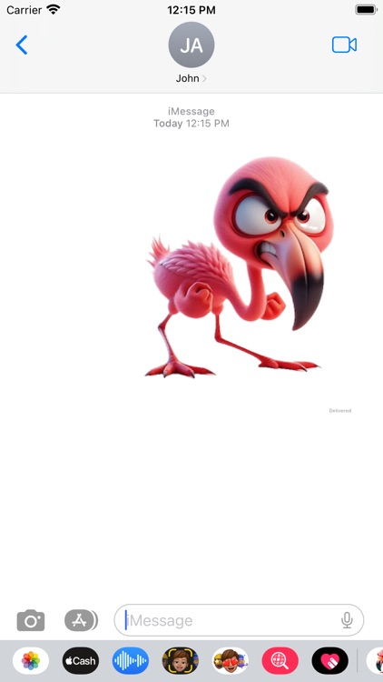 Angry Flamingo Stickers screenshot-3