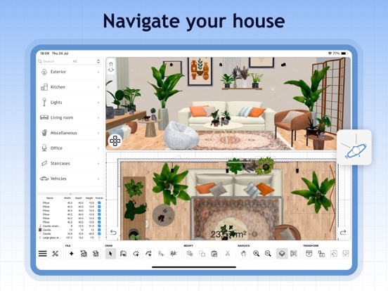 Sweet Home 3D: Plan Your House iPad screenshot 8 - Graphics & Design app