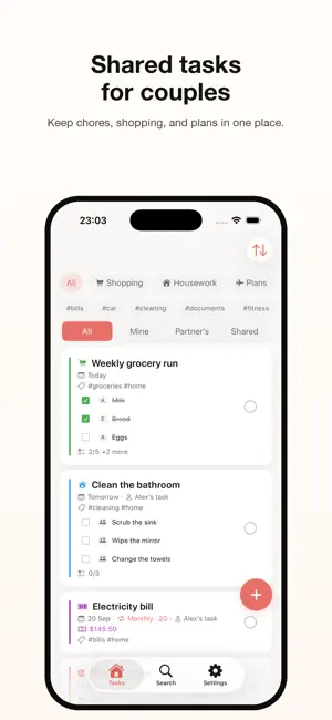 PairPlan: Couples To-Do screenshot 1