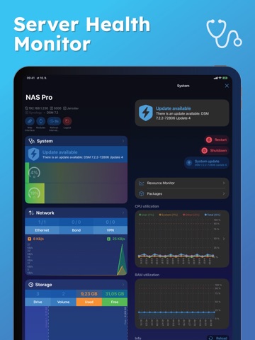 NAS Pro iPad screenshot