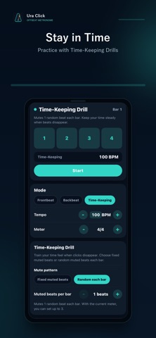 Ura Click - Offbeat Metronome iPhone screenshot