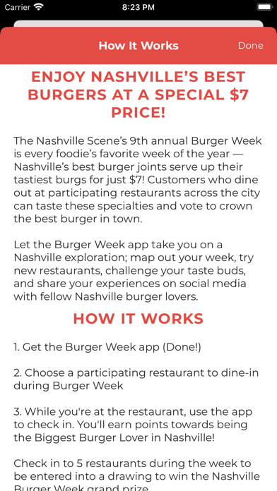 Nashville Burger Week Screenshot