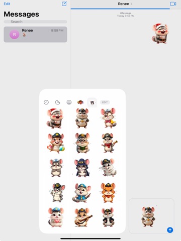 Captain Chinchilla Stickers iPad screenshot