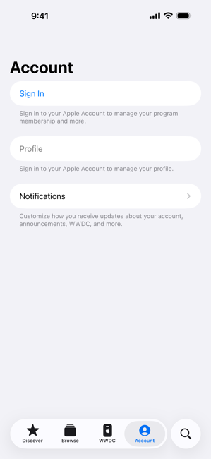 Apple Developer Screenshot