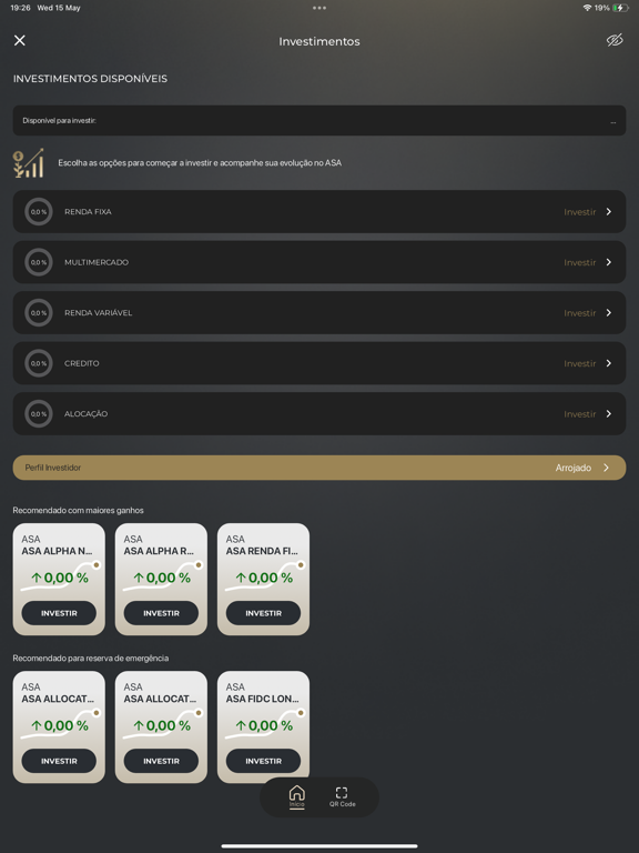 ASA | Conta, Investimentos e + iPad screenshot 2 - Finance app