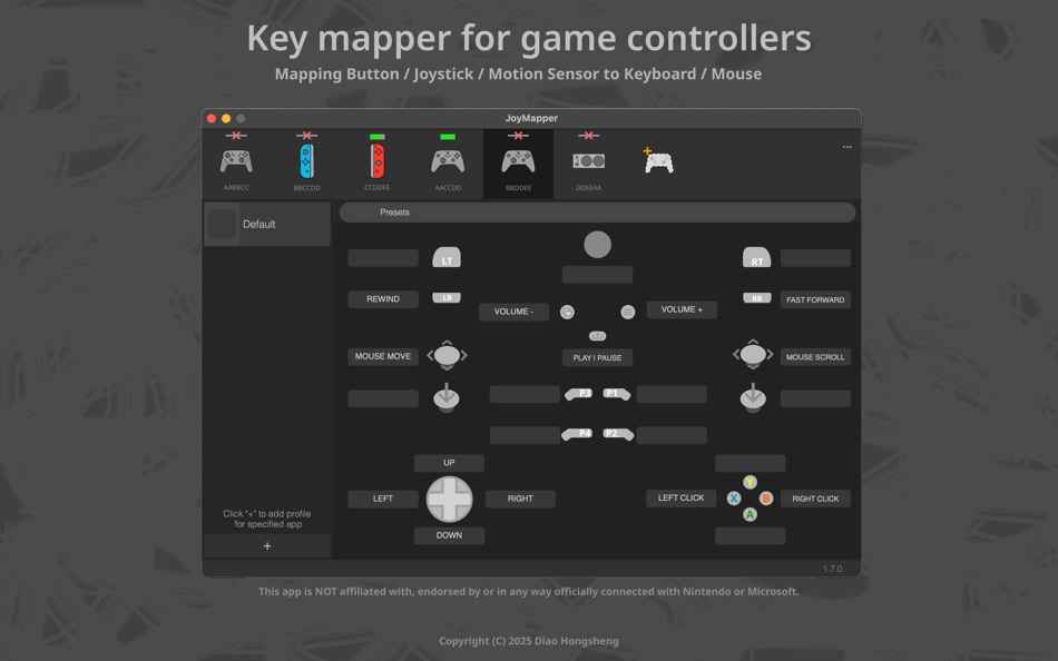 #3. JoyMapper (macOS) By: 鸿升 刁