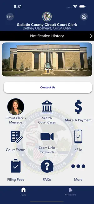 Gallatin Co. Circuit Clerk IL screenshot 1