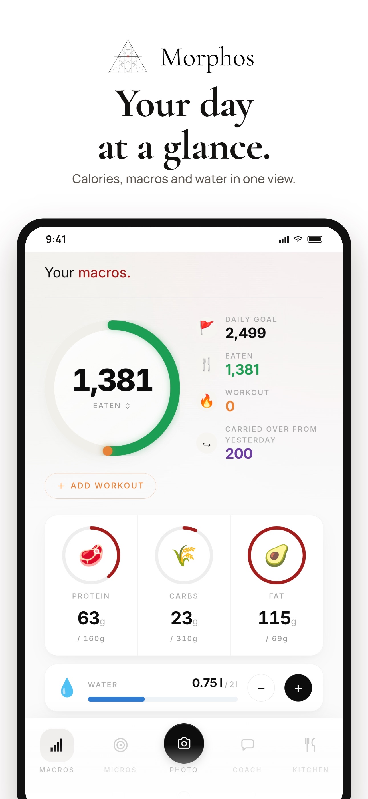 Screenshot 3 of Morphos: AI Calorie Counter