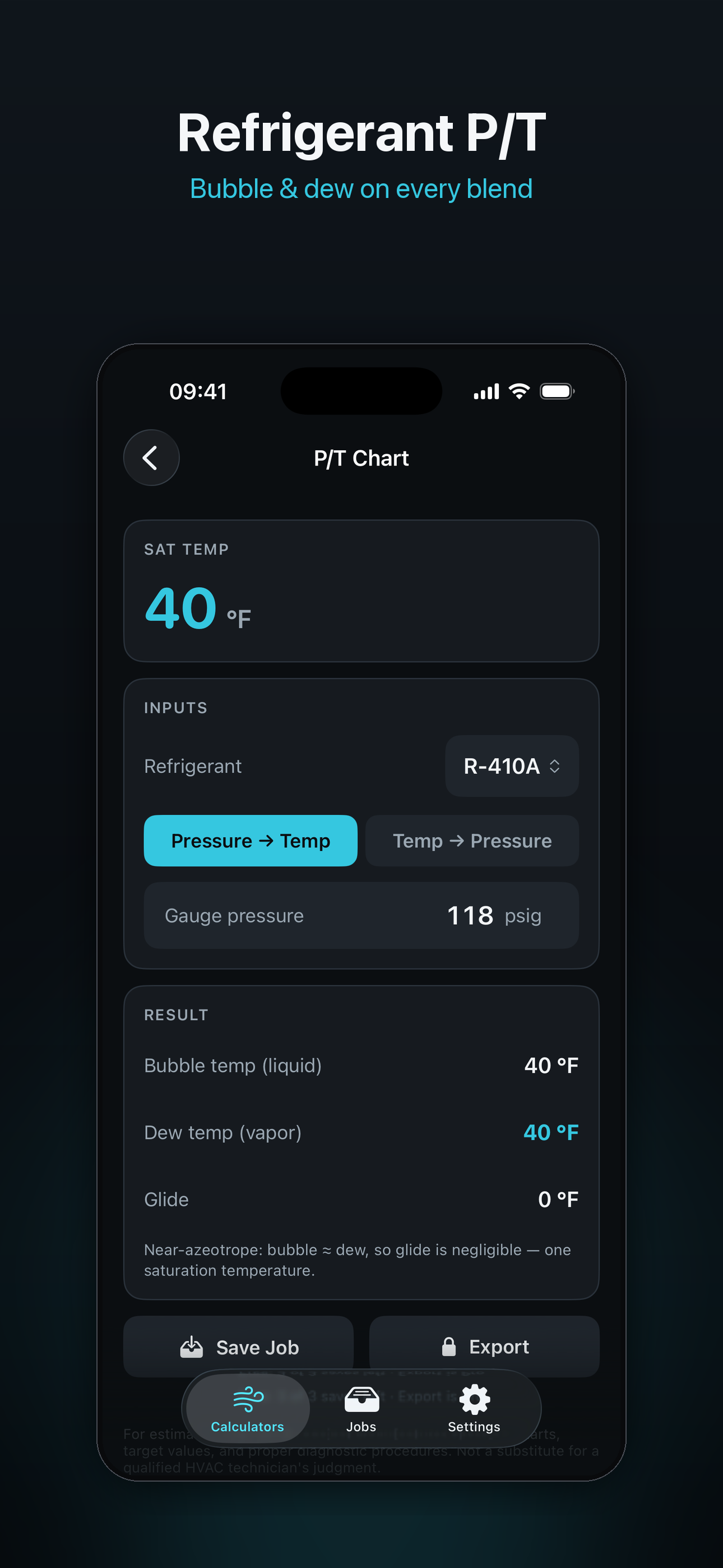HVAC Calc: Superheat & P/T screenshot 4