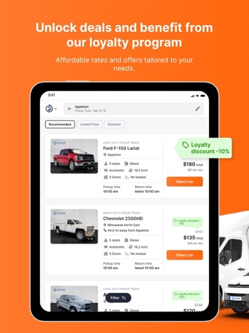 Oscar Car Rental iPad screenshot