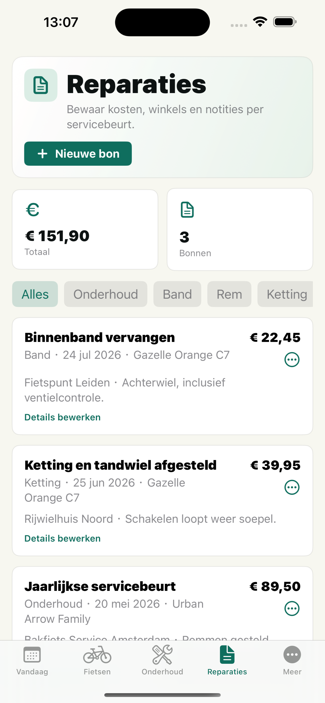 FietsLog Onderhoud screenshot 4