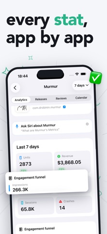 Widgets for ASC: Metrics iPhone screenshot