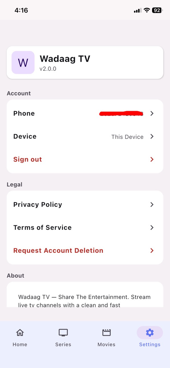 iPhone screenshot