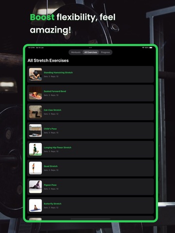 Stretching Exercise Fitness iPad screenshot