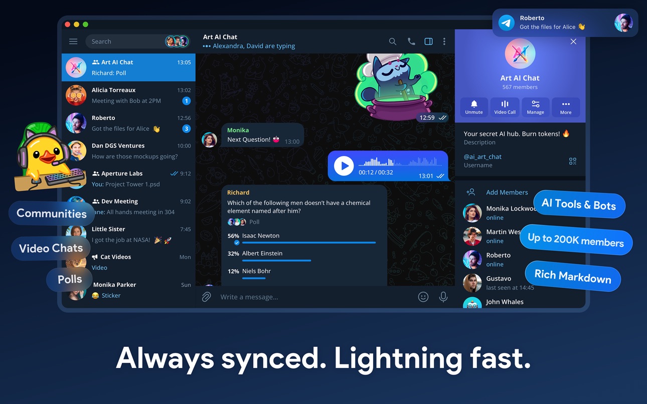 Screenshot 2 of Telegram Lite
