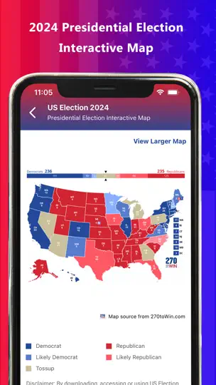 Screenshot von Presidential & US Election App auf dem iPhone 2