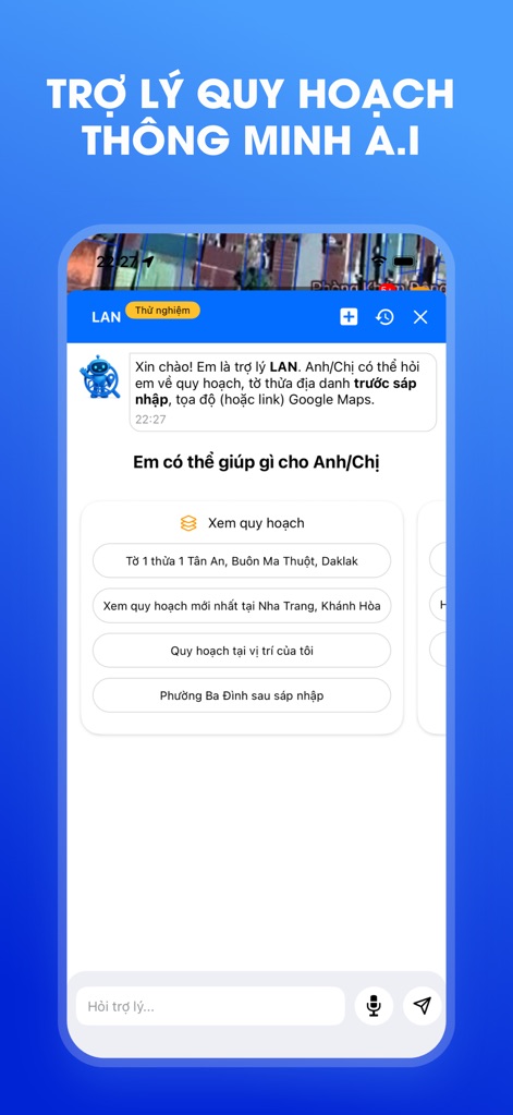 Thongtin.land- - The AI-powered assistant streamlines inquiries, offering quick access to planning data and specific parcel details through an interactive chat interface.
