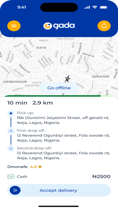 Gada Customer iPhone screenshot 2 - Business app