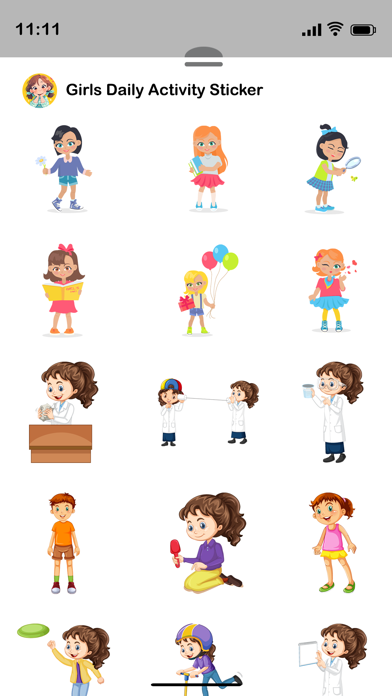 Girls Daily Activity Stickers Screenshot