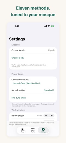Waqtain: Prayer Day Planner iPhone screenshot