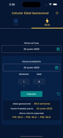 Calcular Edad Gestacional screenshot