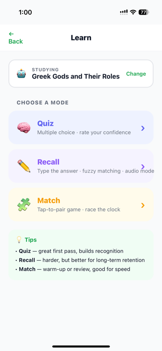 Tidbit - Never Cram Again! Screenshot 9 of 10