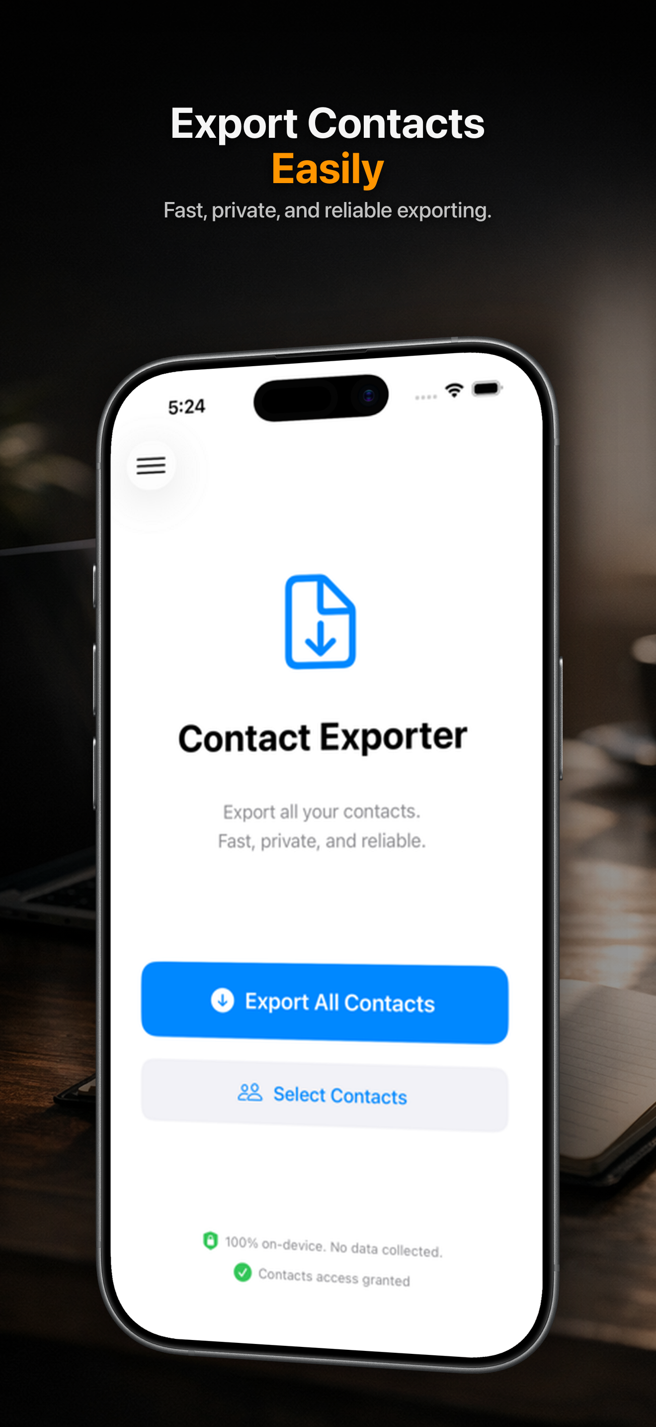 Contact Exporter - Excel CSV screenshot 3