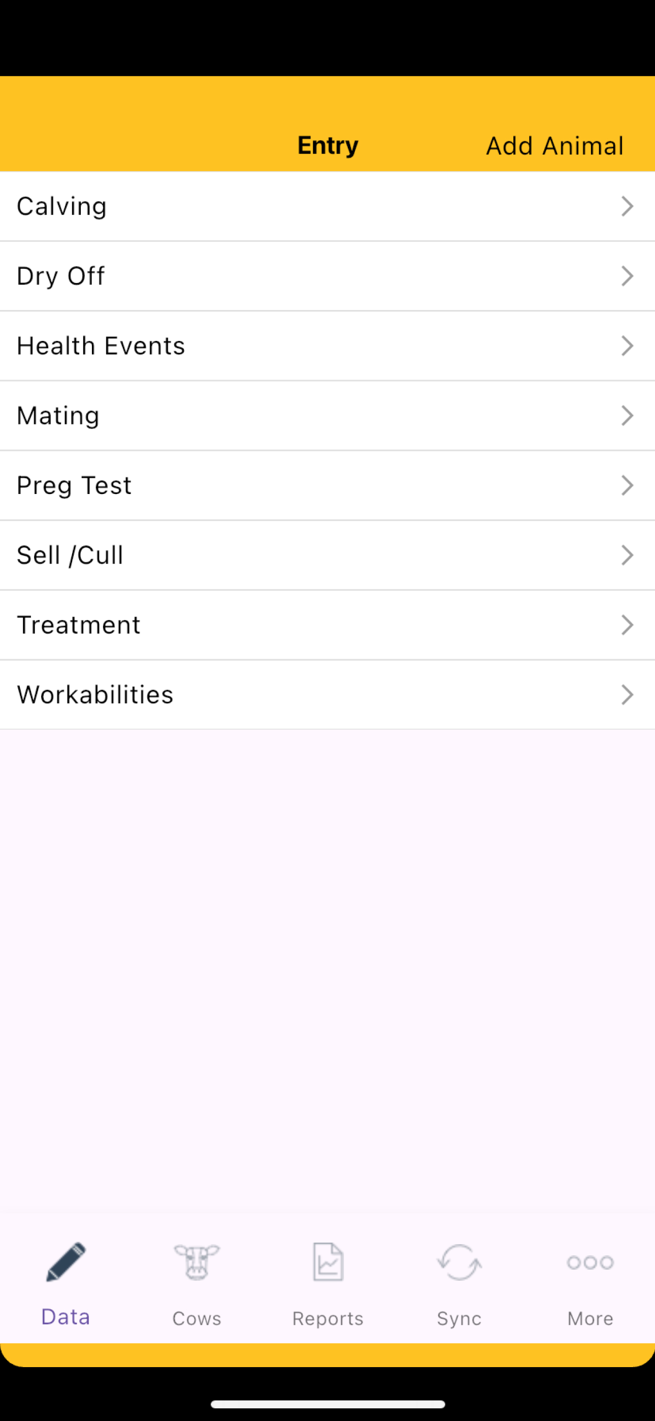 HerdData screenshot 2