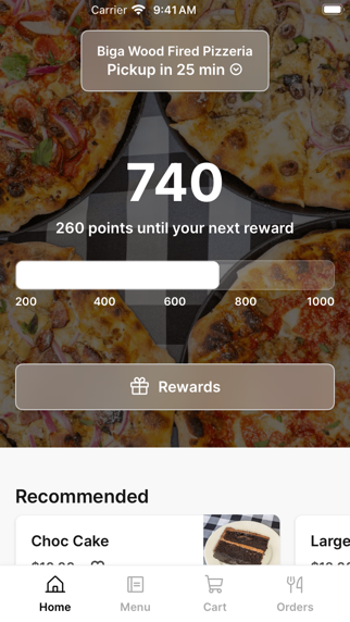 Biga Wood Fired Pizzeria iPhone screenshot 1 - Food & Drink app