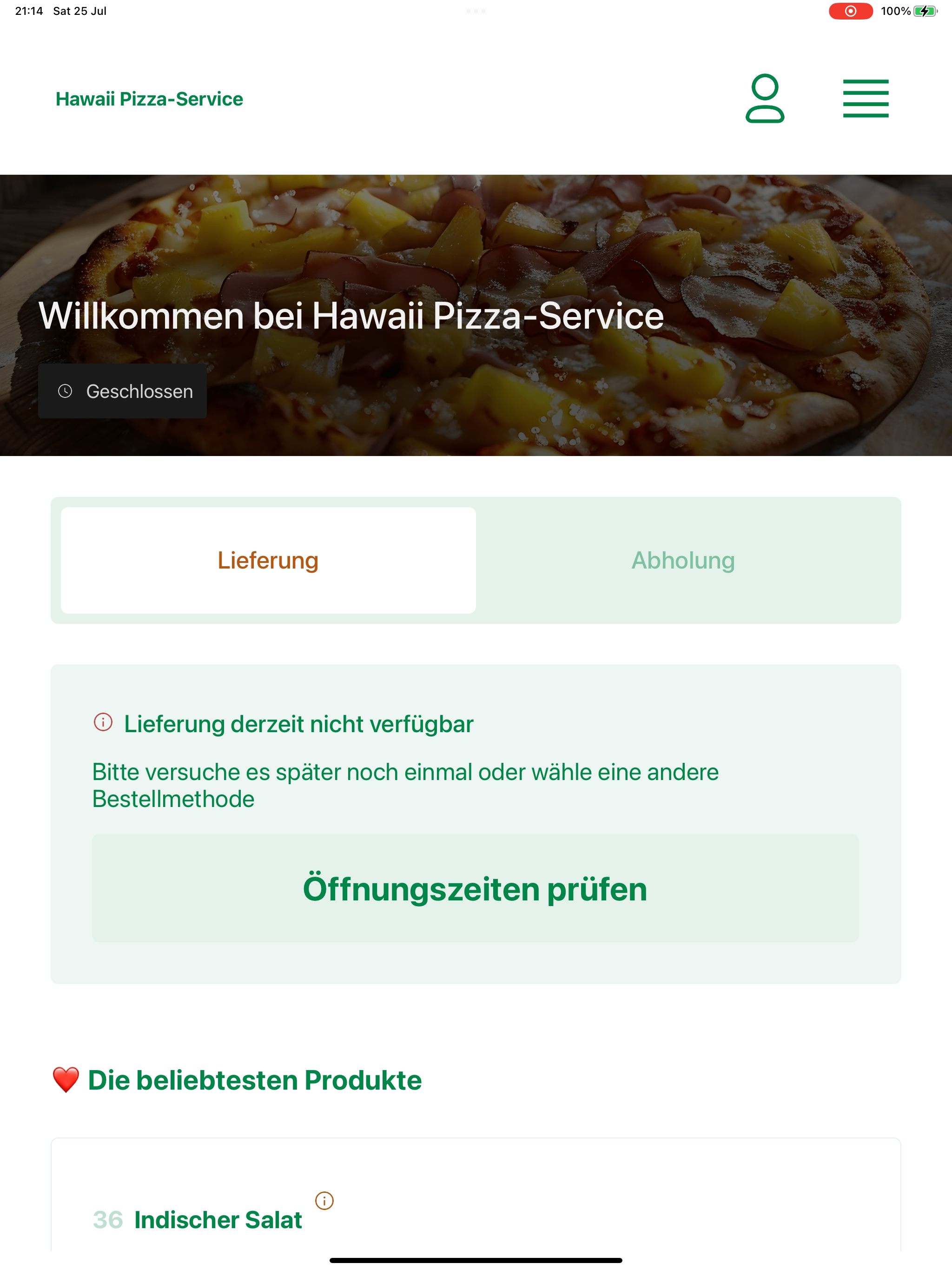 Hawaii Pizza-Service screenshot 13