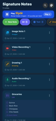 Signature Notes Screenshot 1 of 10