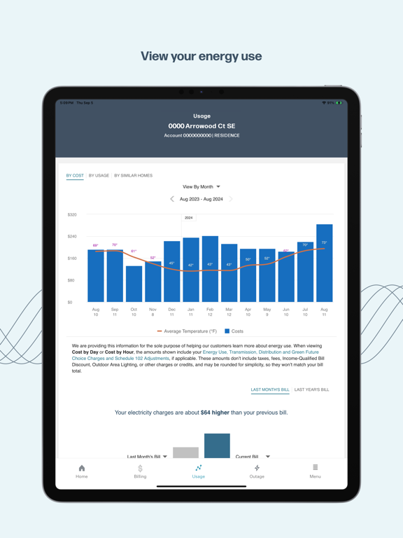 Portland General Electric iPad screenshot 4 - Utilities app
