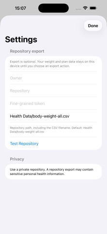 WeWeight iPhone screenshot