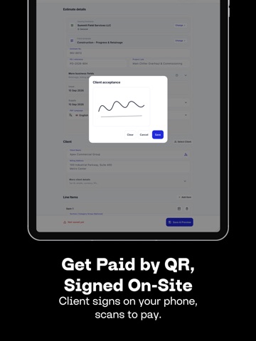 Invoice Maker ▸ Estimate Maker iPad screenshot