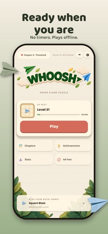 Whoosh: Paper Plane Puzzle Screenshot 9 of 9