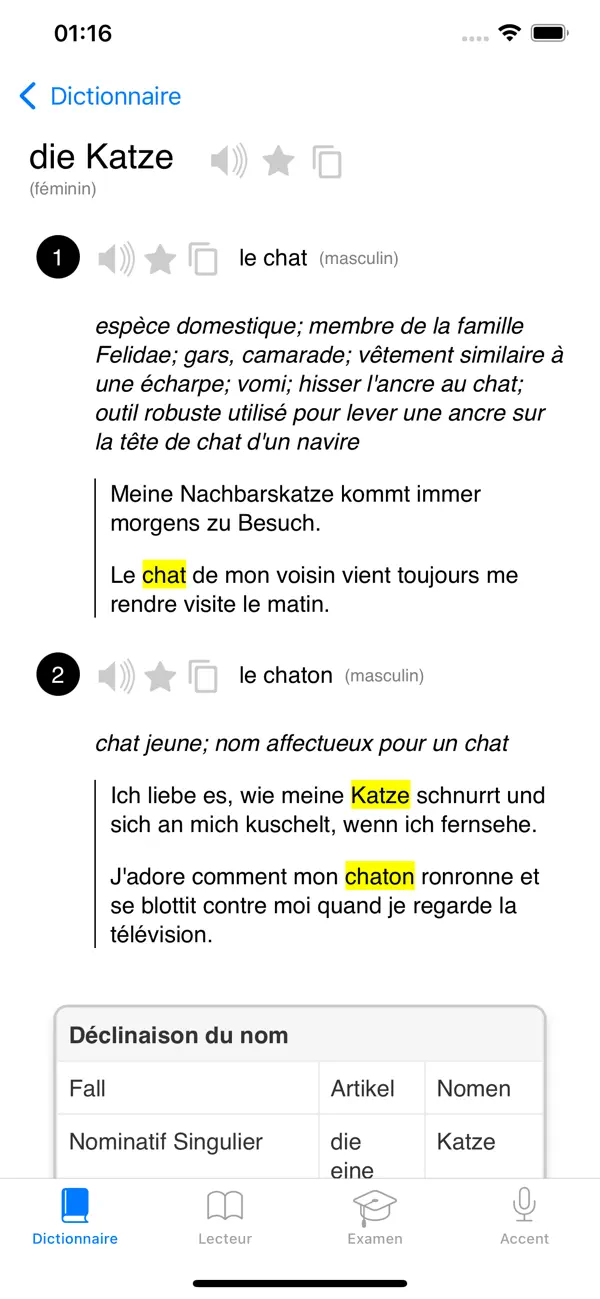 Screenshot #2 pour Allemand: dictionnaire examens