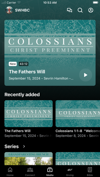 Southwest Hills Baptist Church Screenshot