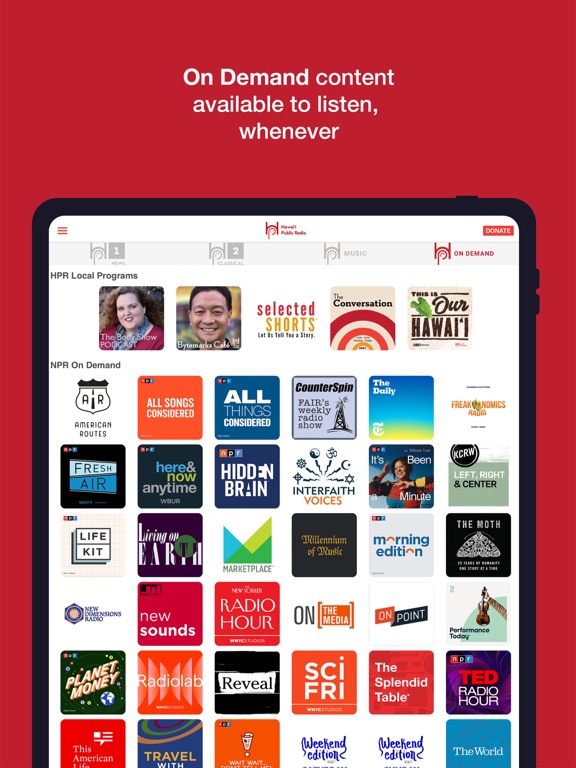 HPR iPad screenshot 4 - Entertainment app