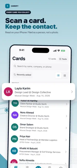 Cardify: Business Card Scanner screenshot 1