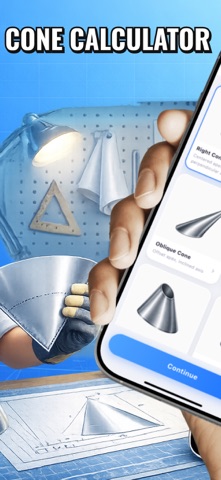 Flat Pattern Cone Calculator screenshot