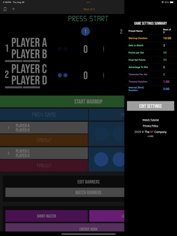 BT Pickleball Controller iPad screenshot
